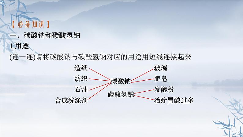 2021-2022学年高中化学新人教版必修第一册 第2章第1节第3课时碳酸钠和碳酸氢钠焰色试验 课件（39张）第6页