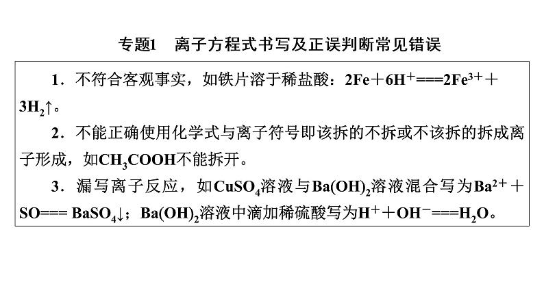 2021-2022学年高中化学新人教版必修第一册 第1章 物质及其变化 章末素能提升  课件（28张）07