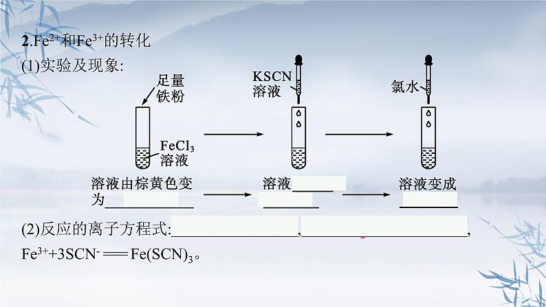 2021-2022学年高中化学新人教版必修第一册 第3章第1节第2课时铁盐和亚铁盐课件（45张）第8页