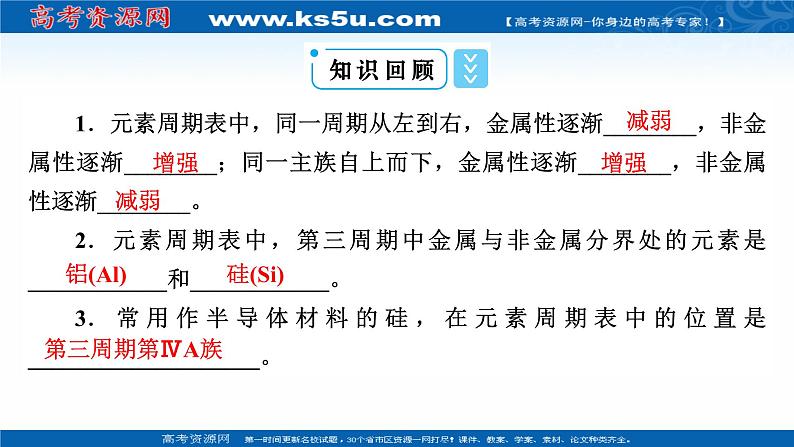 2020-2021学年高中化学新人教版必修第一册  第4章第2节 元素周期律（第2课时） 课件（47张）第8页