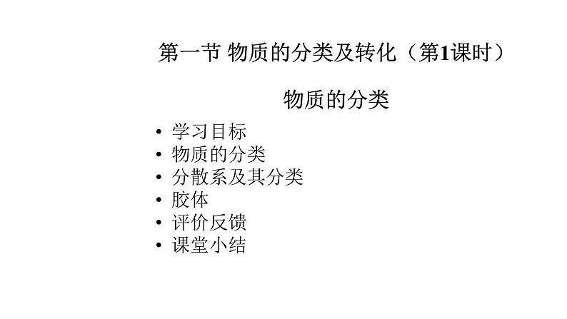 2020-2021学年高中化学新人教版必修第一册 第1章第1节物质的分类及转化第1课时课件（24张）第1页