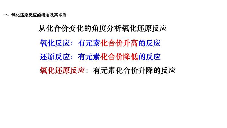 2020-2021学年高中化学新人教版必修第一册 第1章第3节氧化还原反应第1课时课件（16张）第5页