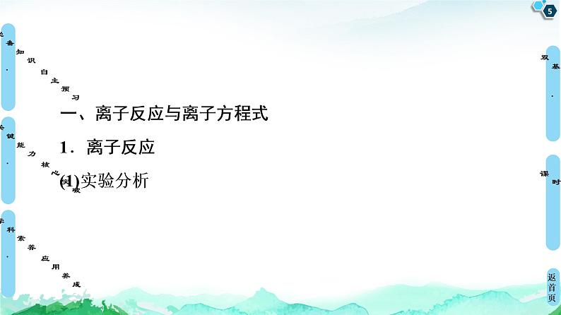 2020-2021学年高中化学新人教版必修第一册 第1章 第2节 课时2　离子反应课件（68张）第5页