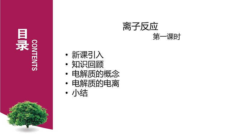 2020-2021学年高中化学新人教版必修第一册 第1章第2节离子反应第1课时课件（23张）第1页