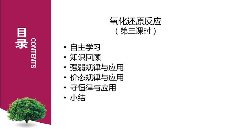 2020-2021学年高中化学新人教版必修第一册 第1章第3节氧化还原反应第3课时课件（23张）第1页