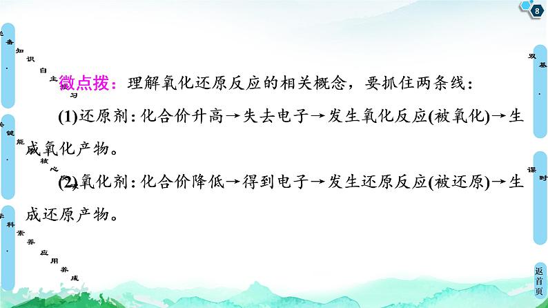 2020-2021学年高中化学新人教版必修第一册 第1章 第3节 课时2　氧化剂和还原剂课件（78张）第8页