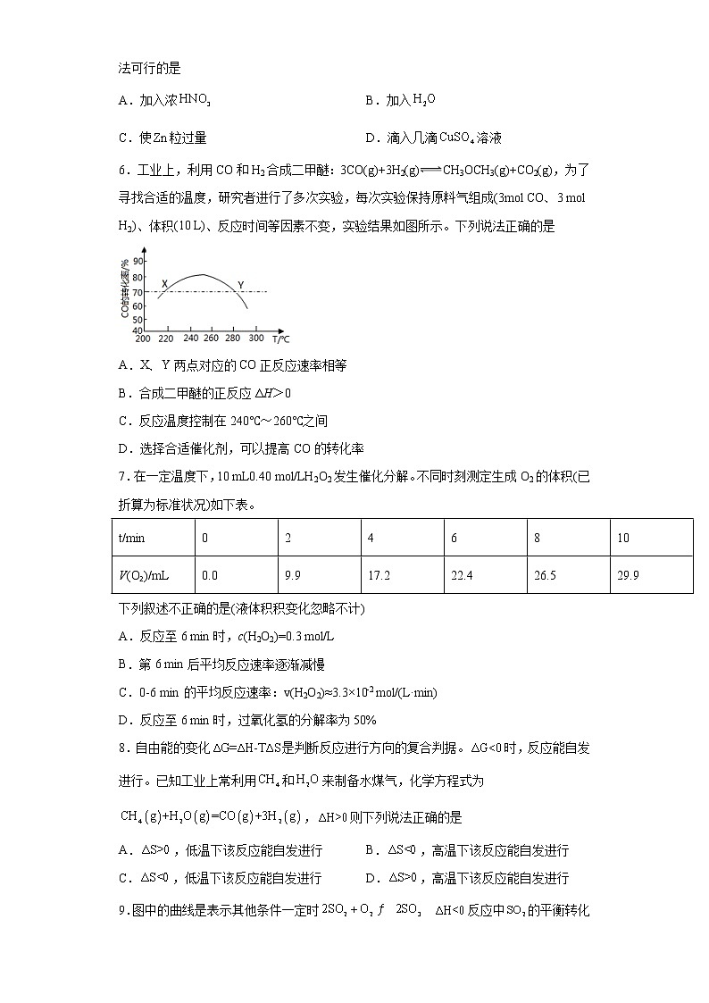 辽宁省庄河市2021-2022学年高二上学期10月月考化学试题（word版含答案）第2页