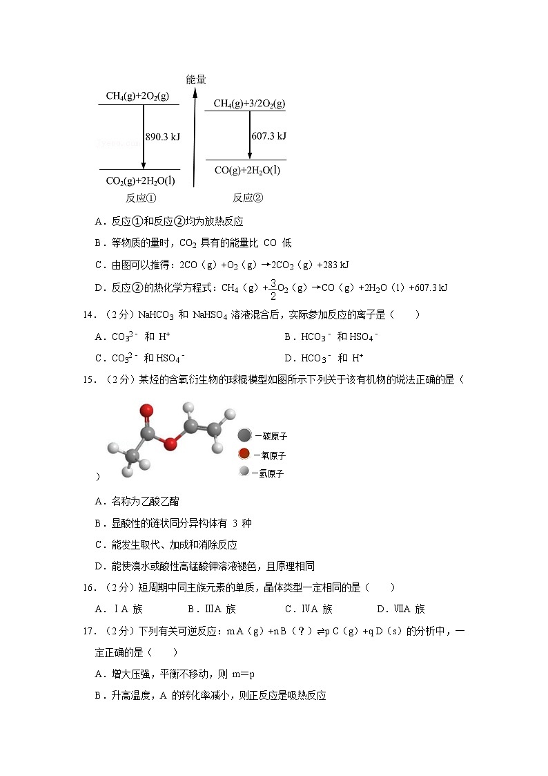 2019-2020学年上海市浦东新区高三（上）期末化学试卷（一模）03