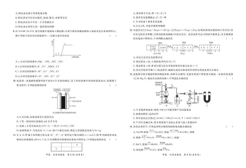 “超级全能生”2021届高三全国卷地区9月联考试题（甲卷）化学PDF版含解析02