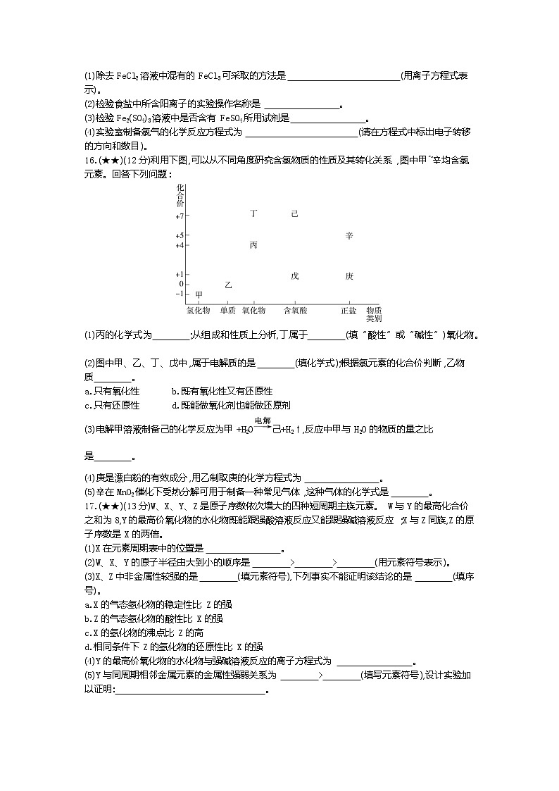 8、山东省淄博市2019-2020学年高一上学期期末质量检测化学试题（学生版）第3页