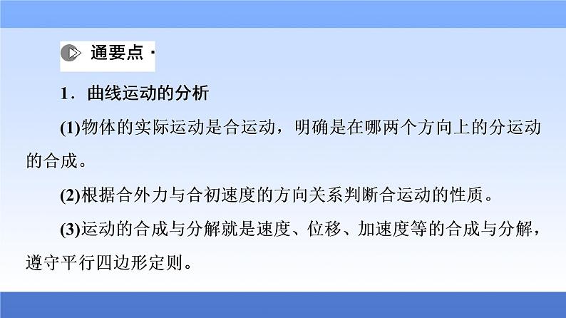 2021高考物理统考版二轮复习课件：专题复习篇+专题1+第3讲+抛体运动与圆周运动+第6页