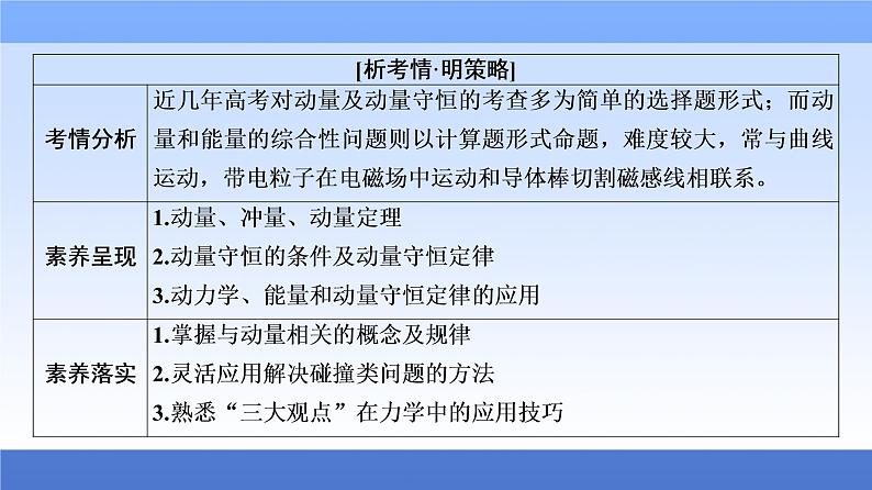 2021高考物理统考版二轮复习课件：专题复习篇+专题2+第3讲+动量和能量的综合应用+第4页