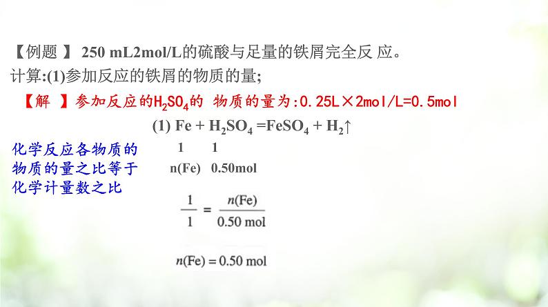 专题3.2.2物质的量在化学方程式中的应用课件PPT第8页