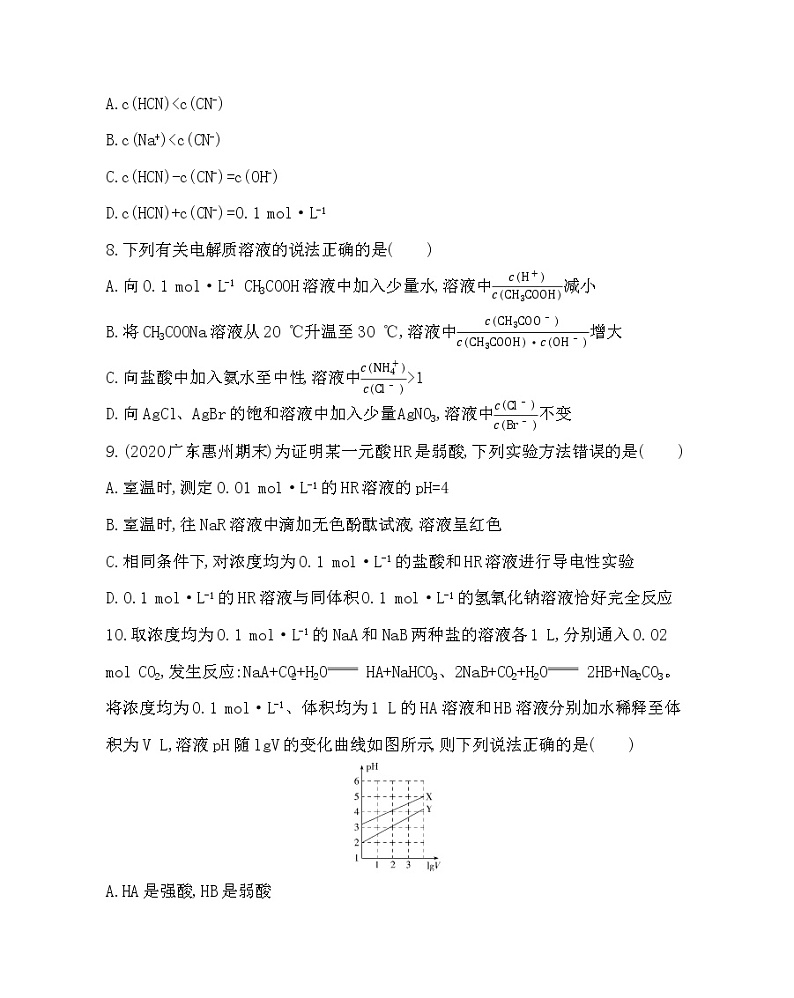 人教新课标选修四第三章 水溶液中的离子平衡达标检测03