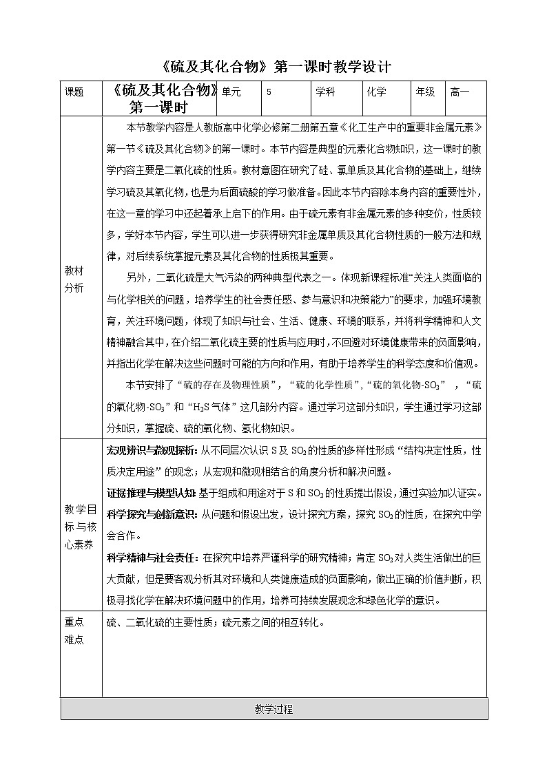 5.1硫及其化合物  第一课时课件PPT01