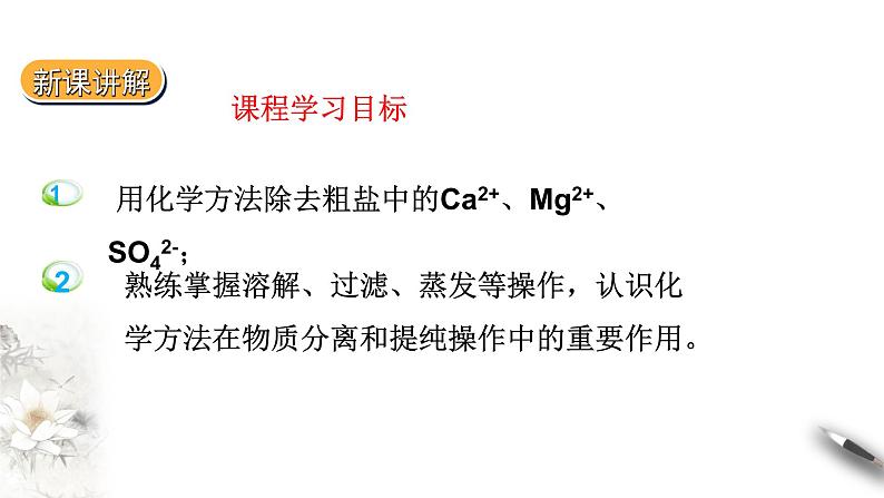 5.4用化学沉淀法去除粗盐中的杂质离子课件PPT02