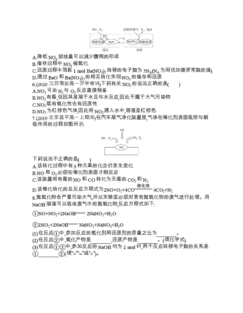 第1课时　氮气与氮的固定　一氧化氮和二氧化氮练习题02