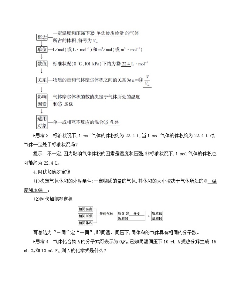 第1讲　物质的量　气体摩尔体积学案03