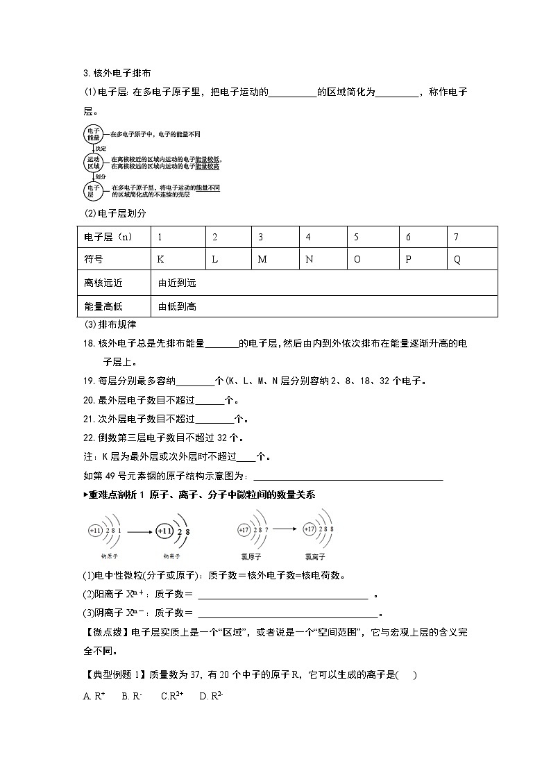 2020-2021学年高中化学人教版（2019）必修第一册  4.1.1原子结构与元素周期表 学案02