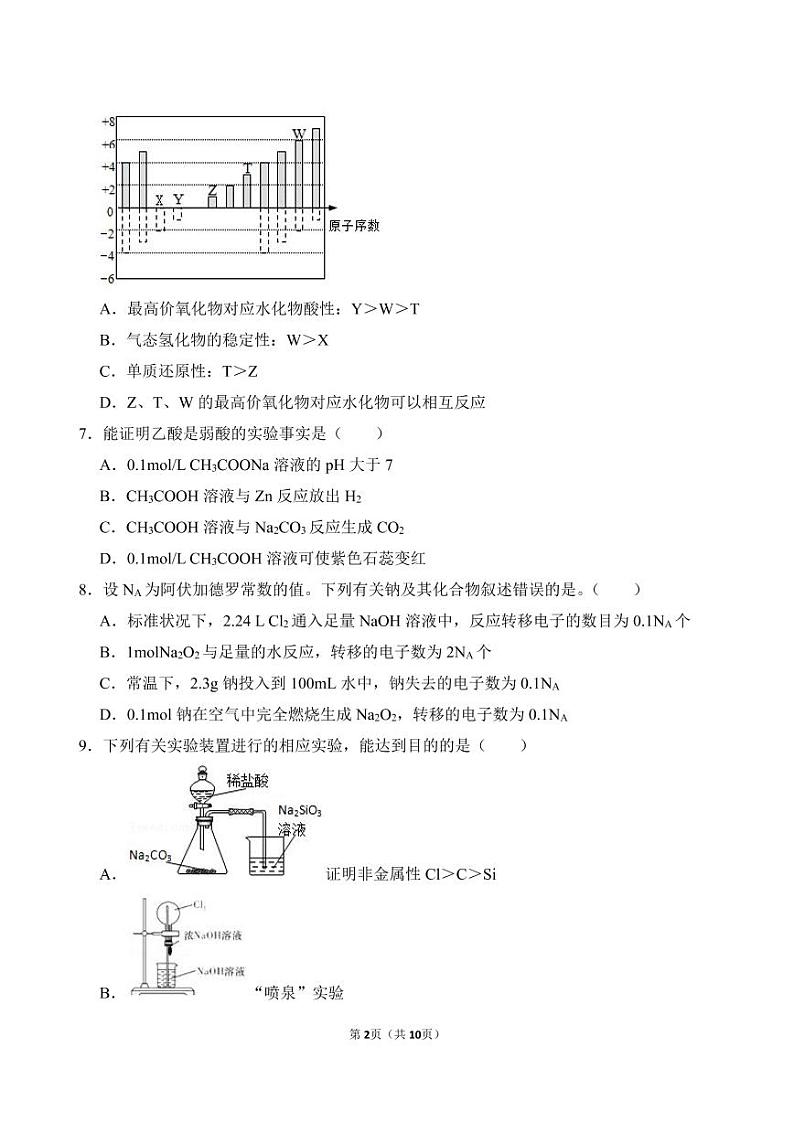 2017-2018学年上海市奉贤区高三化学一模.pdf（含答案）练习题02