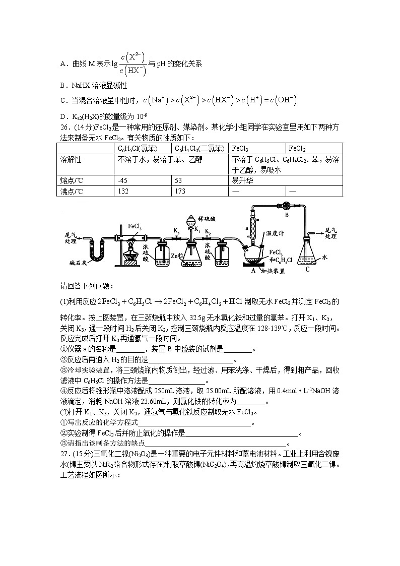山东省潍坊市2019年高三高考模拟（一模）考试理综化学试题（含答案）03