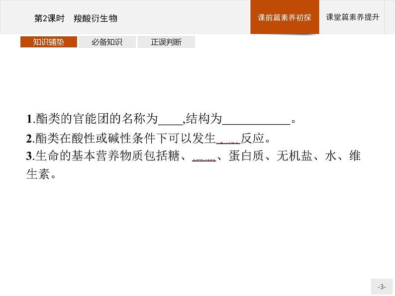 第三章　第四节　第2课时　羧酸衍生物50第3页