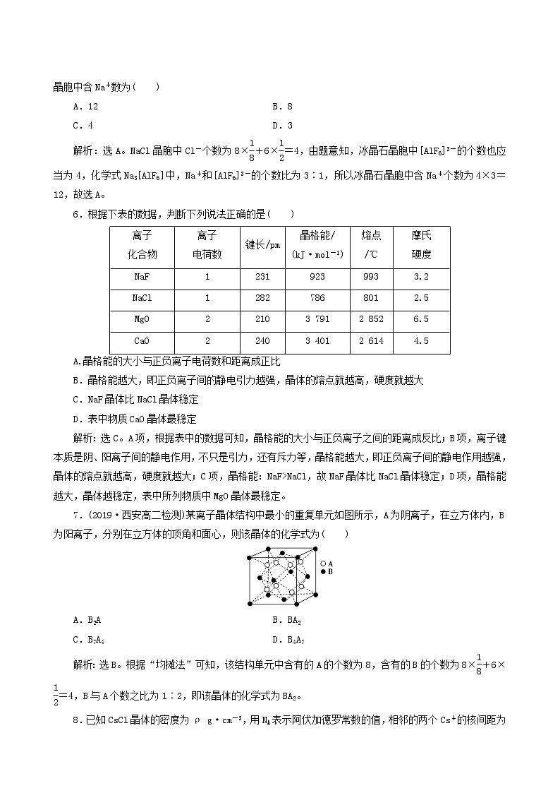 人教版 (新课标) 选修3 第3章 晶体结构与性质 第4节 离子晶体练习题第2页