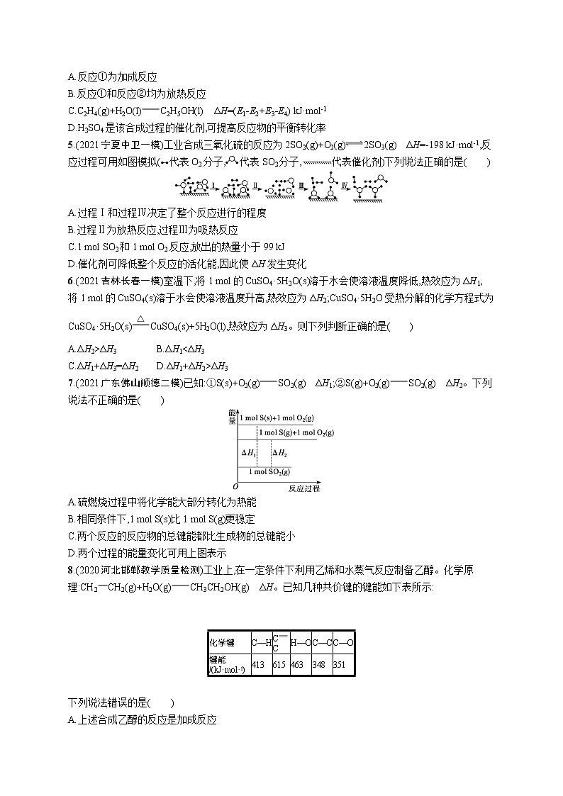 2022 高考化学二轮专题练习   专题突破练七　化学反应与热能第2页