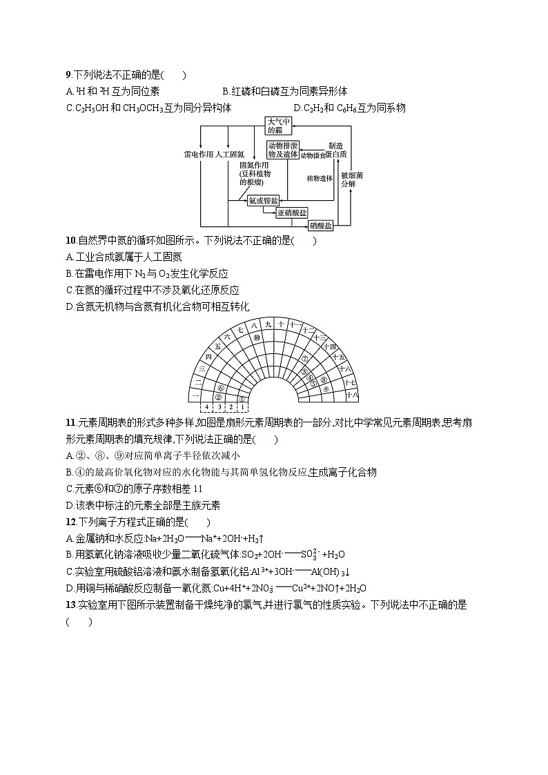 2022版化学人教版（2019）模拟检测卷(七)02