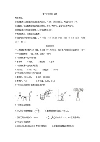 浙江省七彩阳光新高考研究联盟2022届高三上学期11月期中联考化学含答案