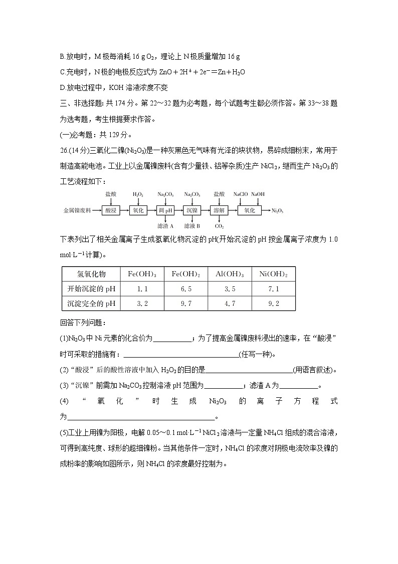 广西北海市2022届高三上学期第一次模拟考试化学含答案第3页