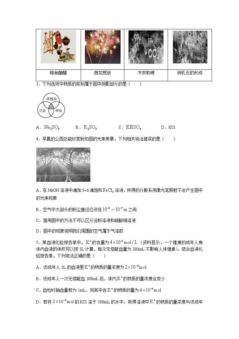 湖南省湖湘教育三新探索协作体2021-2022学年高一11月期中联考化学试题含答案02