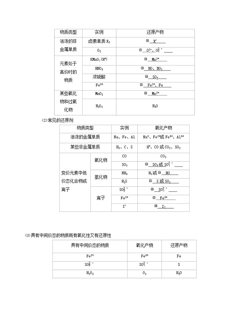 浙江专用2022版高考化学总复习专题一认识物质世界第三单元氧化还原反应教案学案第3页