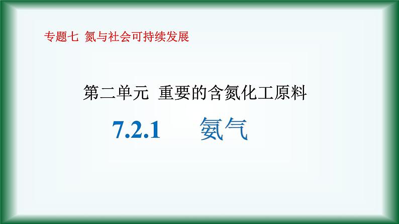 7.2.1   氨气 课件苏教版2019必修二01