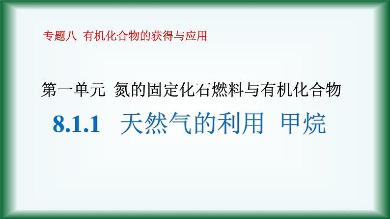 8.1.1   天然气的利用  甲烷 课件苏教版2019必修二第1页