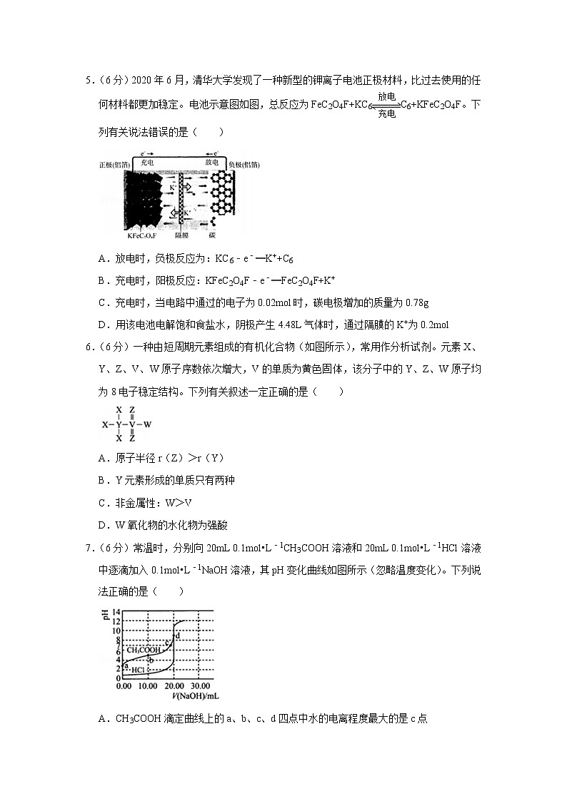 2021年四川省自贡市高考化学一模试卷02