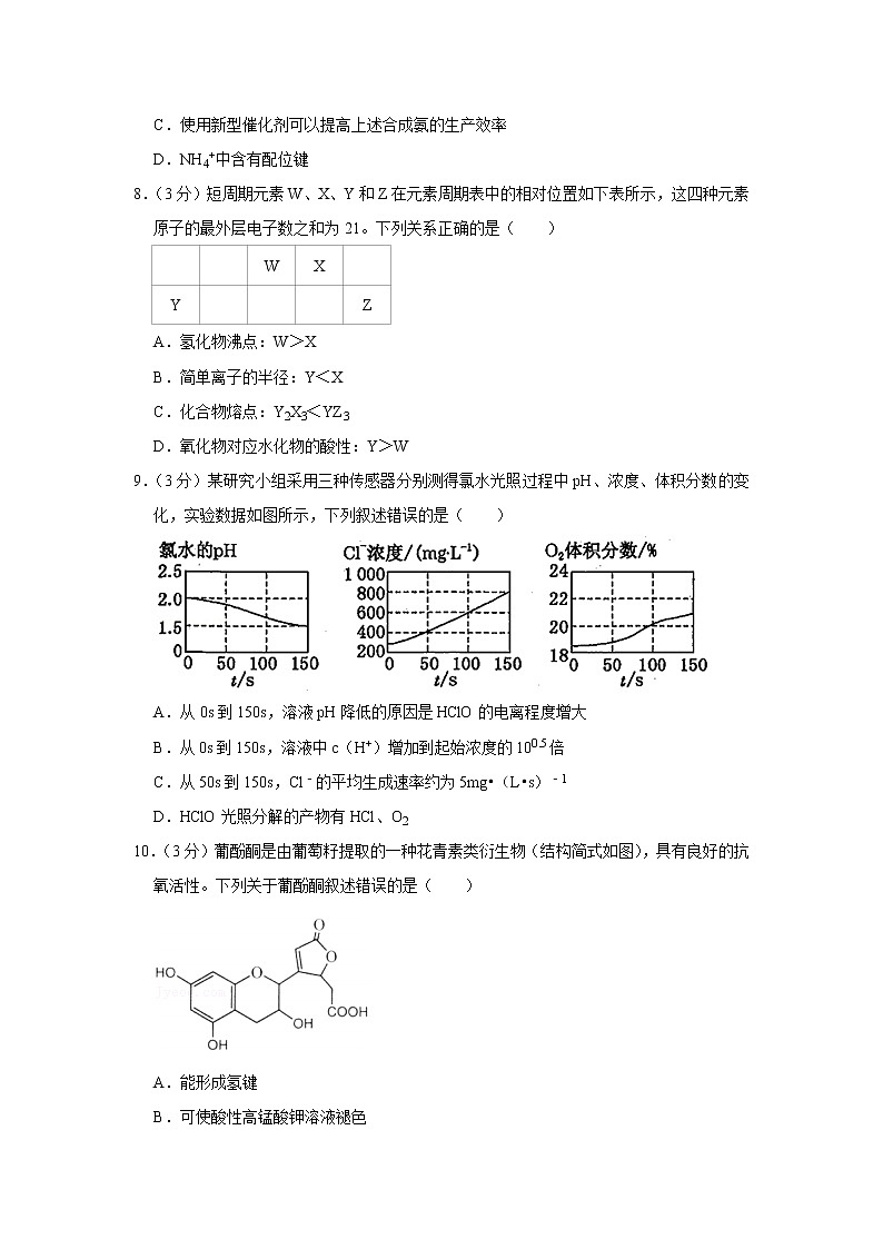 2021年天津市河北区高考化学一模试卷03