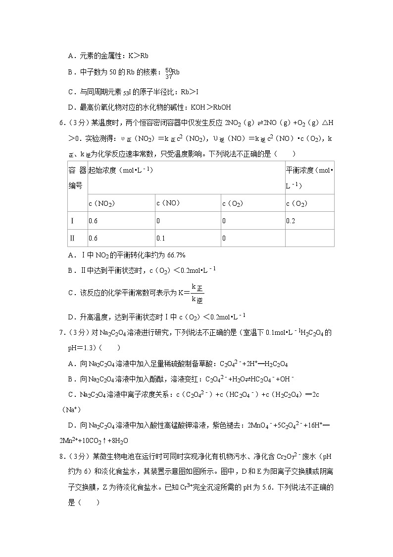 2020年天津市河北区高考化学一模试卷02
