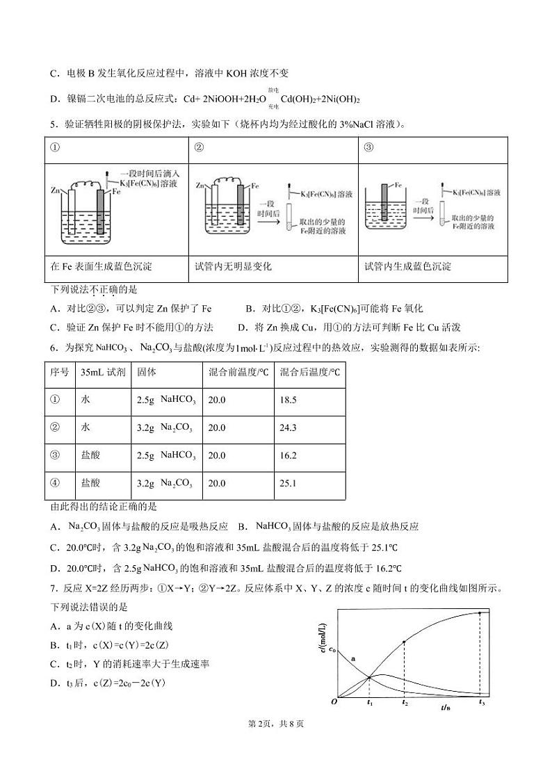 2022届山东省济南外国语学校高三上学期11月月考试题 化学(PDF版含答案)第2页