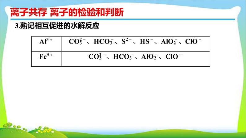 高考化学总复习6离子共存离子的检验和判断课件PPT05