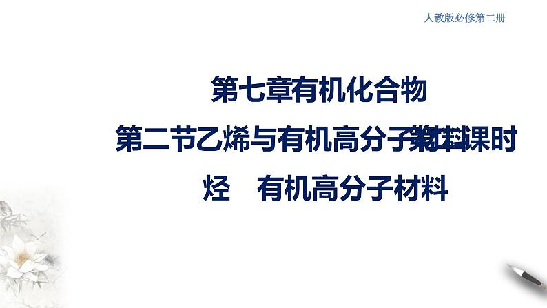 7.2.2 烃 有机高分子材料 课件（2）-人教版高中化学必修第二册(共24张PPT)01