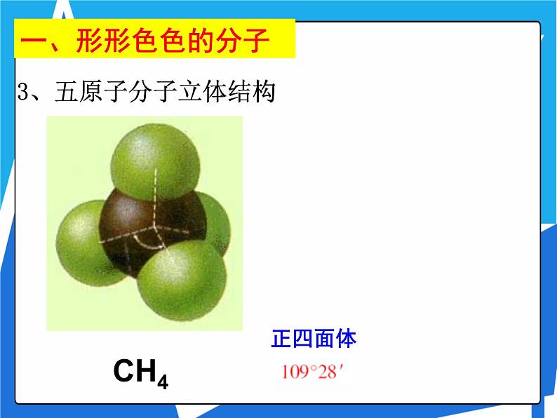 2.2.1 分子的空间结构与价层电子对互斥理论课件——人教版【2019年】高二化学选修205