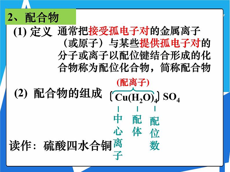 2.2.3 配合物课件——人教版【2019年】高二化学选修2第8页