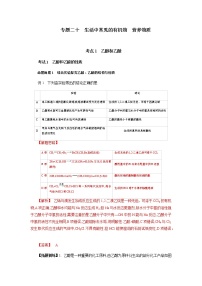 专题二十　生活中常见的有机物　营养物质-2022年高考化学一轮复习对点讲解与练习（通用版）学案