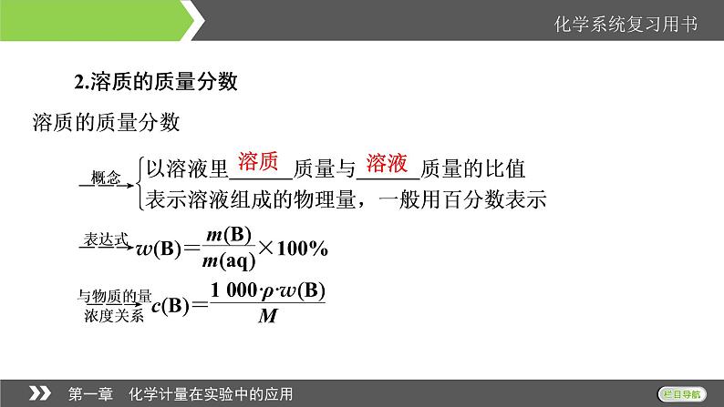 2022版高考化学一轮复习课件：第1章 第2节 物质的量浓度及其溶液的配制05