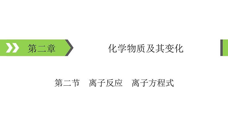 2022版高考化学一轮复习课件：第2章 第2节 离子反应　离子方程式01