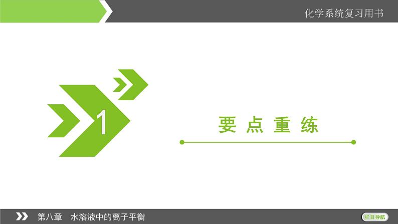 2022版高考化学一轮复习课件：第八章　水溶液中的离子平衡 本章小结03