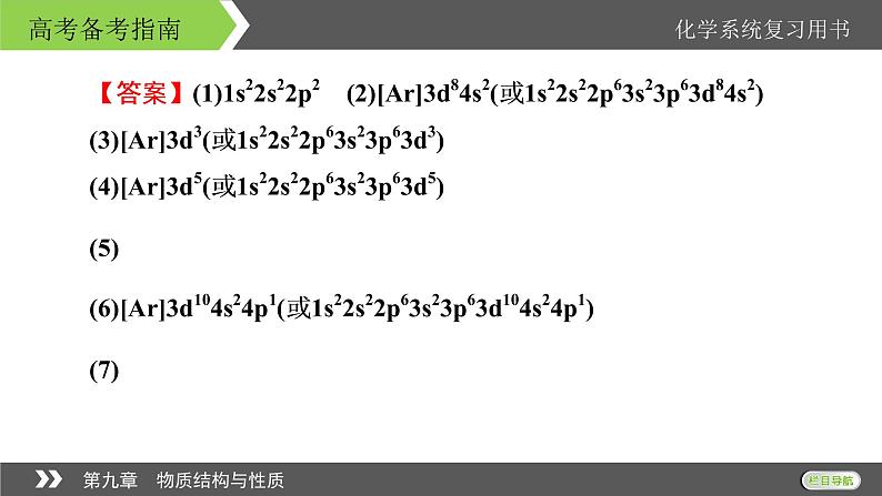 2022版高考化学一轮复习课件：第九章　物质结构与性质 本章小结05