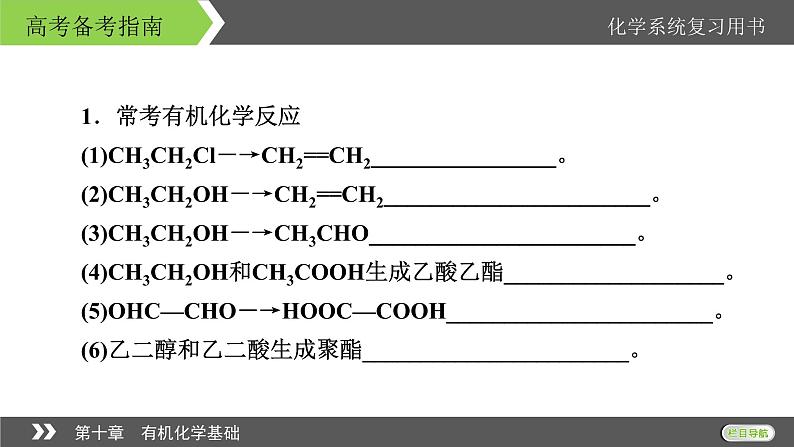 2022版高考化学一轮复习课件：第十章　有机化学基础 本章小结第4页