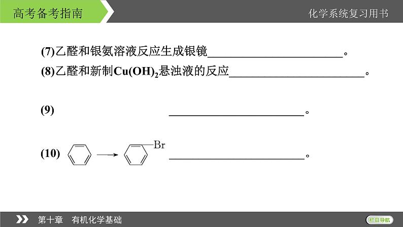 2022版高考化学一轮复习课件：第十章　有机化学基础 本章小结第5页